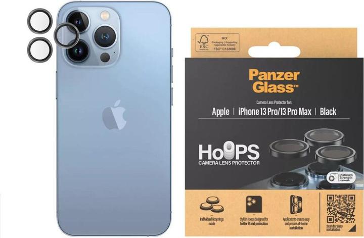 Image du produit PanzerGlass CP PP Rings pour iPhone 13 Pro/13 Pro Max noir (1 pièce(s), Apple iPhone 13 Pro Max, Apple iPhone 13 Pro)