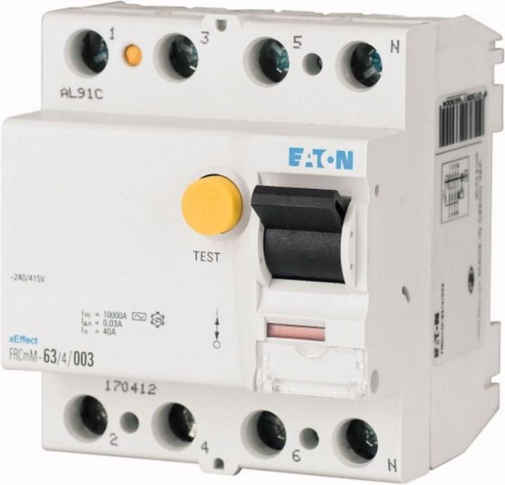 Actual product image Eaton MOE FRCMM-40/4/003-G/A-NA RCD, 40A, 4-pole, 30mA, type G/A