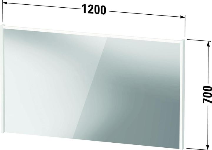 Image du produit Duravit D-Code miroir, champ lumineux LED en haut, 1200x700mm, interrupteur externe nécessaire, 9 W