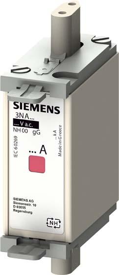 Siemens Cartouche fusible NH 20A NH000 400VAC 3NA6807-4 (Fusible diazé, 20 A)