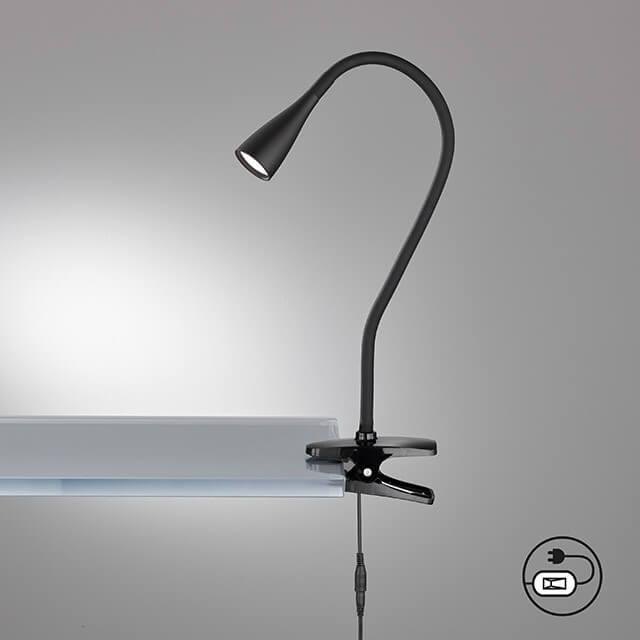 Actual product image FHL easy FHL Nox LED clamp light 2.12W black flexible 850636
