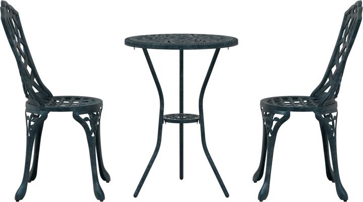 Immagine prodotto VidaXL Set bistrot da giardino 3 pezzi in ghisa verde (53 cm)