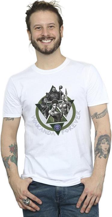 Immagine prodotto Black Panther Wakanda Forever Group Ring Pose Maglietta Uomo (S)