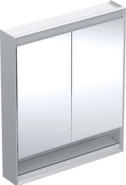 Geberit ONE Spiegelschrank mit ComfortLight, 2 Türen, Aufputzmontage, mit Nische, 75x90x15cm, 505.8