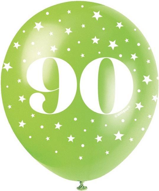 Image du produit Unique Party Ballons de baudruche en latex perlés 90th (lot de 5)