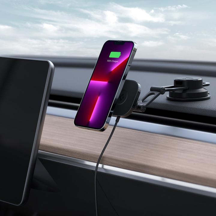 Produktbild Spigen Autohalterung Onetap Pro 3 ITS35W-3 DASH z QI 10W für iPhone mit Magsafe schwarz