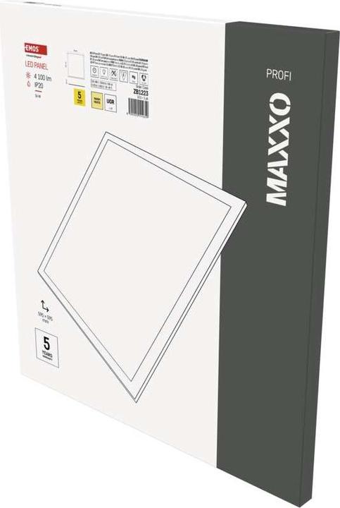 Produktbild Emos LED Einbauleuchte MAXXO 60x60, quadr., weiss, 36W warmweiss UGR (4100 lm)