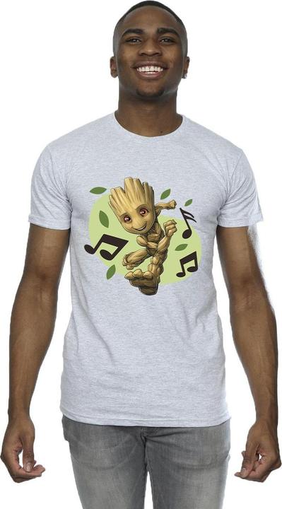 Actual product image Mens Guardians Of The Galaxy Groot Musical Notes T-Shirt (4XL)