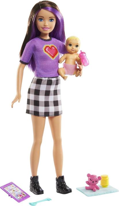 Image du produit Barbie Coffret Skipper Baby-Sitter Poupées et Accessoires (brune) - Poupée Mannequin - Dès 3 ans