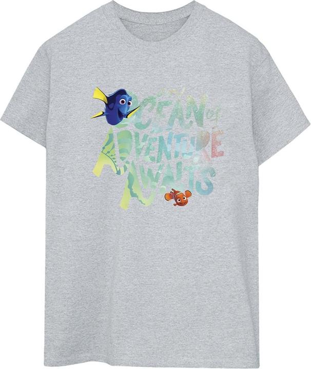 Actual product image Disney Womens/Ladies Finding Dory Ocean Of Adventure Cotton Boyfriend T-Shirt (M)