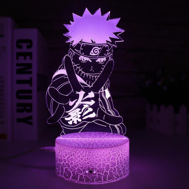 Image du produit Esmée 3D Anime LED Acryl Lampe Nachtlicht USB Deko Lampe mit Touch Schalter - Shinobi