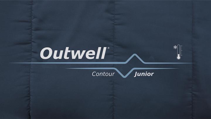 Actual product image Outwell Contour Junior polyester sleeping bag, dark blue (170 cm)