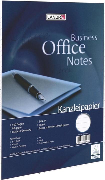 Image du produit Landré Papier pour chancellerie Office A4 (A4, À rayures, Non contraignant)