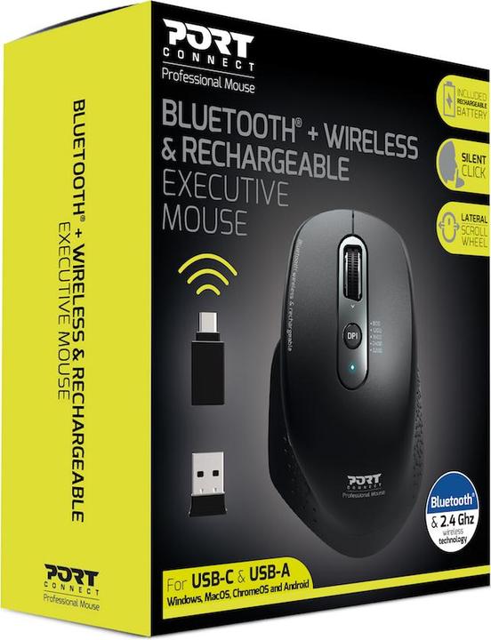 Immagine prodotto Port Designs 900716 Mouse destro RF senza fili + Bluetooth ottico 3200 DPI (Senza fili)