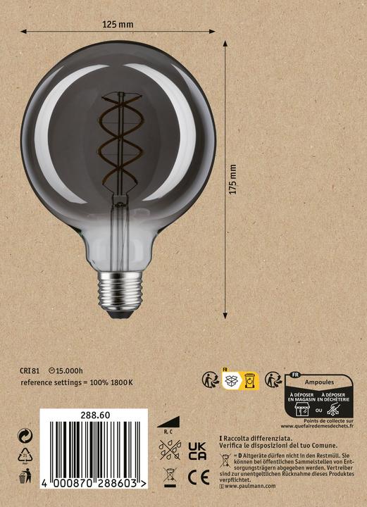 Produktbild Paulmann Globe Vintage (E27, 4 W, 130 lm, 1 x)