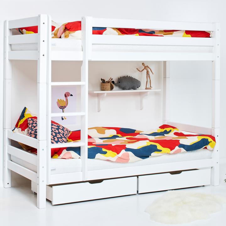 Actual product image Hoppekids High bunk bed ECO Luxury with straight ladder and mattress base 90 x 200 cm for insert (90 x 200 cm)