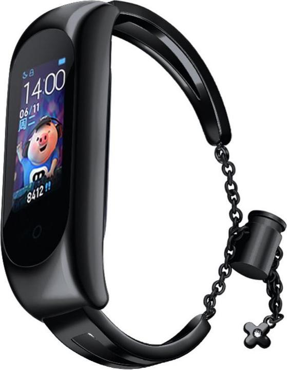 Immagine prodotto Hurtel Cinturino di ricambio in metallo per Xiaomi Mi Band 6 / 5 / 4 / 3 nero (Acciaio inossidabile)