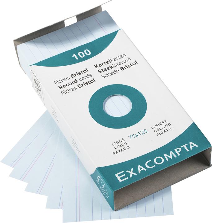 Image du produit Exacompta Fiches (75 x 125 mm, 205 g/m², 100 x)