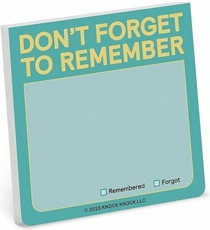 Image du produit Abrams & Chronicle Don't Forget to Remember Sticky Note