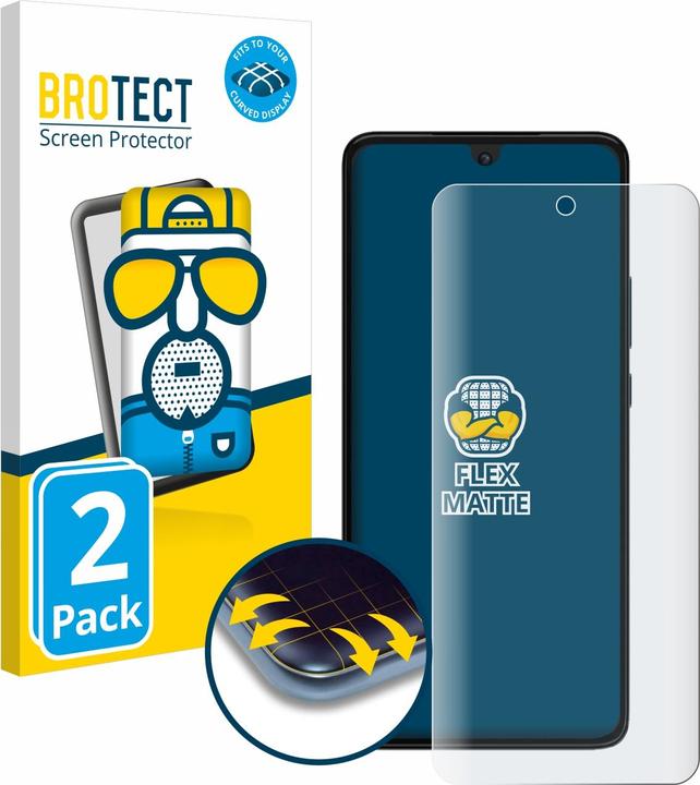 Actual product image BROTECT Full Cover Matte Screen Protector (2 Piece, Motorola Moto G84)