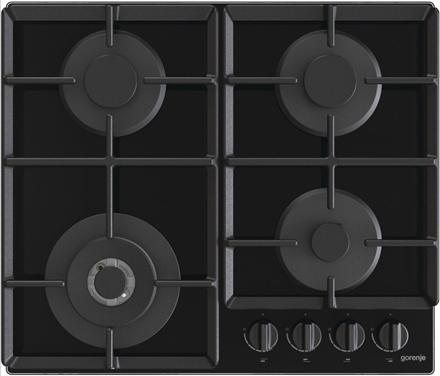 Produktbild Gorenje Hob GTW641EB Gas on glass, Number of burners/cooking zones 4, Mechanical, Juodas
