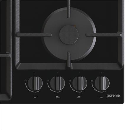 Produktbild Gorenje Hob GTW641EB Gas on glass, Number of burners/cooking zones 4, Mechanical, Juodas
