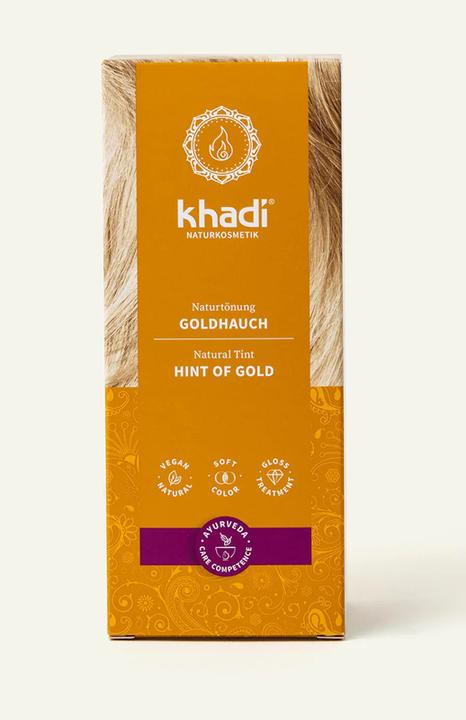 Produktbild Khadi Pflanzenfarbe Goldhauch - Blond bis Kupfer - Teinture aux Plantes plaquette d'or (Blond, Doré)