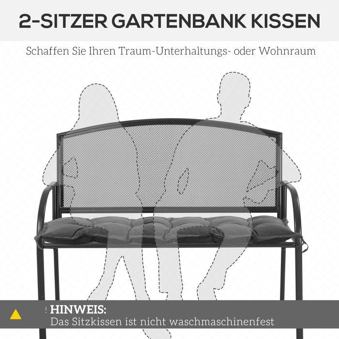 Produktbild Swisshandel24 Sitzkissen 100x40 cm 10cm dick waschbar Dunkelgrau