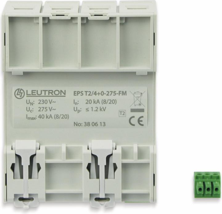 Actual product image Leutron 380613 EPS T2/4+0-275-FM Surge protection device Surge protection for: Distribution cabinets