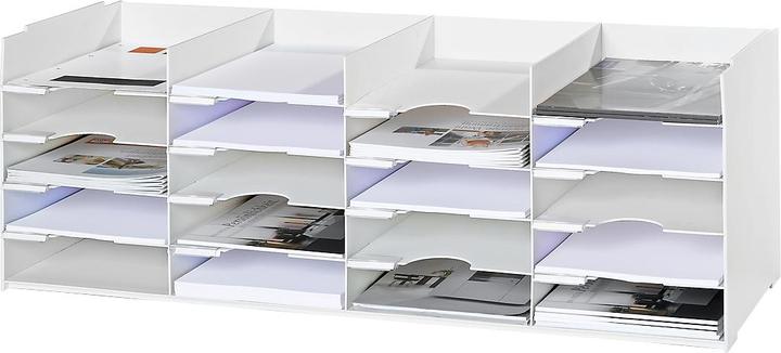 Produktbild Paperflow Sortierstation, weiss, 20 Fächer für 240 x 320 mm Formate, B 897 x T 304 x H 313 mm (240 x 320 mm)