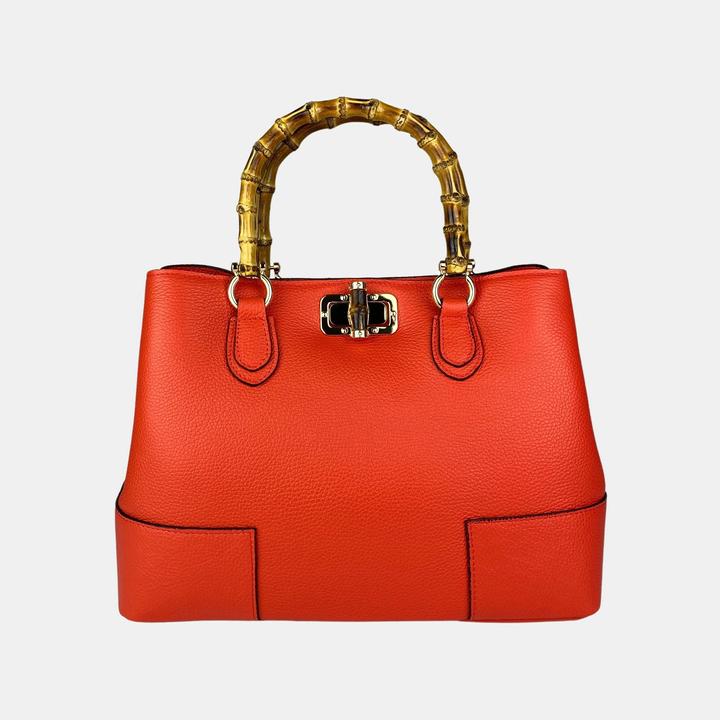 Only-Bags.Store Leather Handbags, Bamboo Handle Bag, Genuine Leather Handbags, Handmade Leather Bag