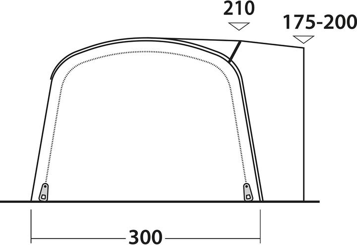 Actual product image Outwell Blossburg 380 Air (Tunnel tent, 24 kg)