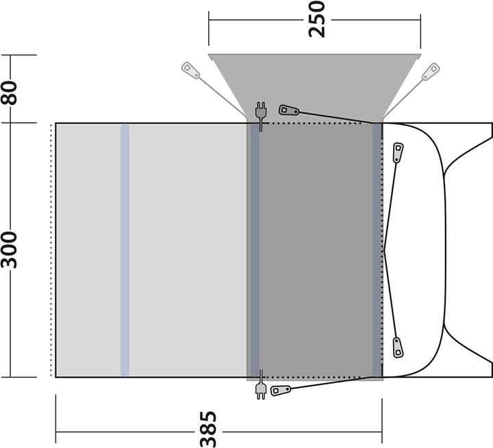 Actual product image Outwell Blossburg 380 Air (Tunnel tent, 24 kg)