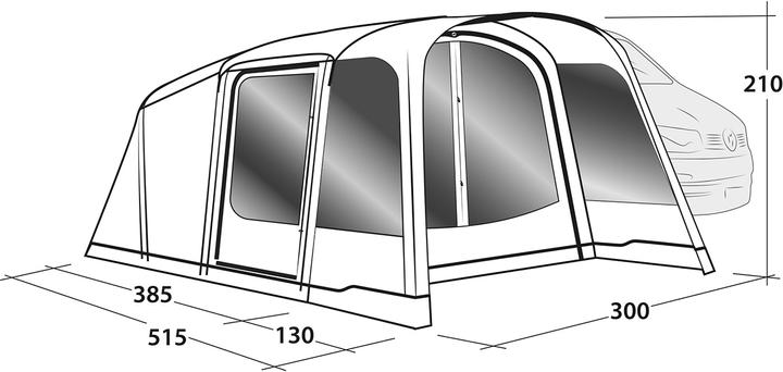 Actual product image Outwell Blossburg 380 Air (Tunnel tent, 24 kg)