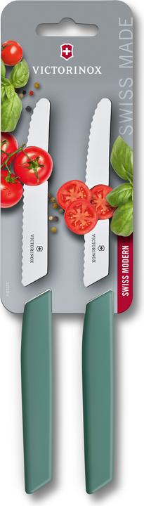 Produktbild Victorinox Swiss Modern, Tomaten & Tafelmesser, 2tlg,11cm, Wellenschliff, sage (2 Stück, Messer)