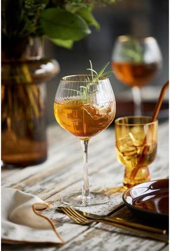Actual product image Lyngby 65 cl - Glass - Clear/goulded edge (6.50 dl, 4 x, Gin glasses)
