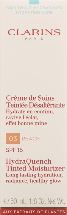 Image du produit Clarins Crème Hydratante Teintée Multi-Hydratante N° 03 Peach (50 ml, Crème de jour teintée, SPF 15)