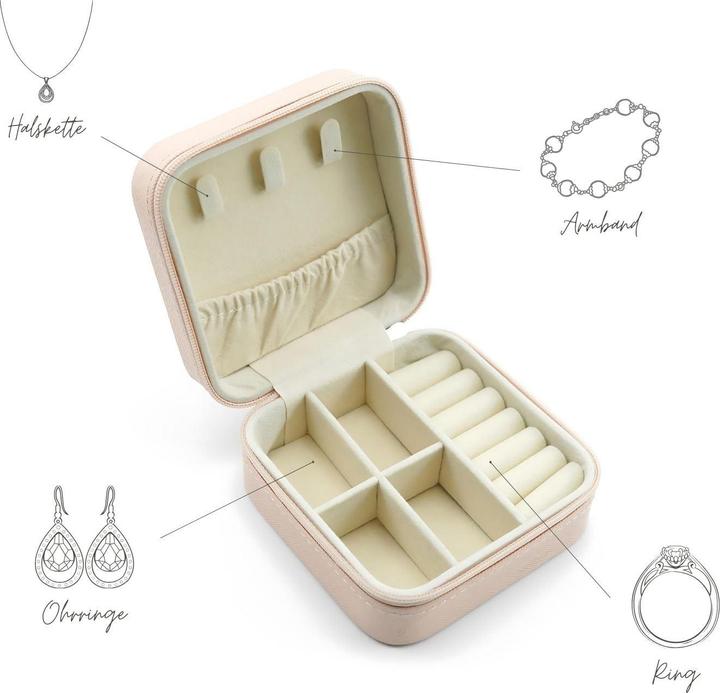 Produktbild Hermex Reise-Schmuckkästchen Schmucketui Schmuckschatulle Travel Jewelry Box