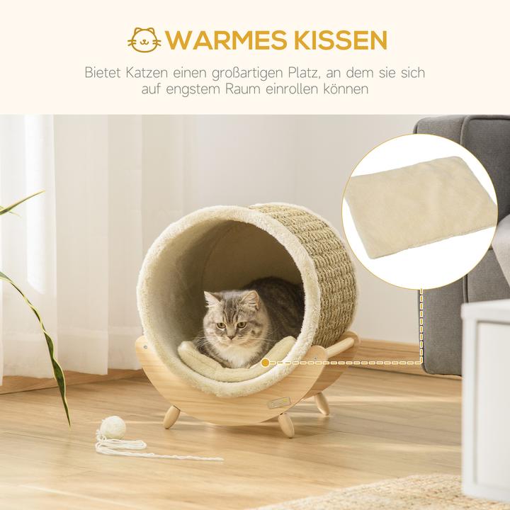 Image du produit PawHut Maison pour chat avec coussin (Chat)