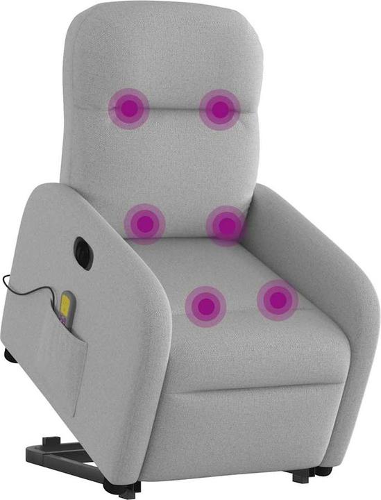 Produktbild VidaXL Massagesessel mit Aufstehhilfe Elektrisch Wolkengrau Stoff