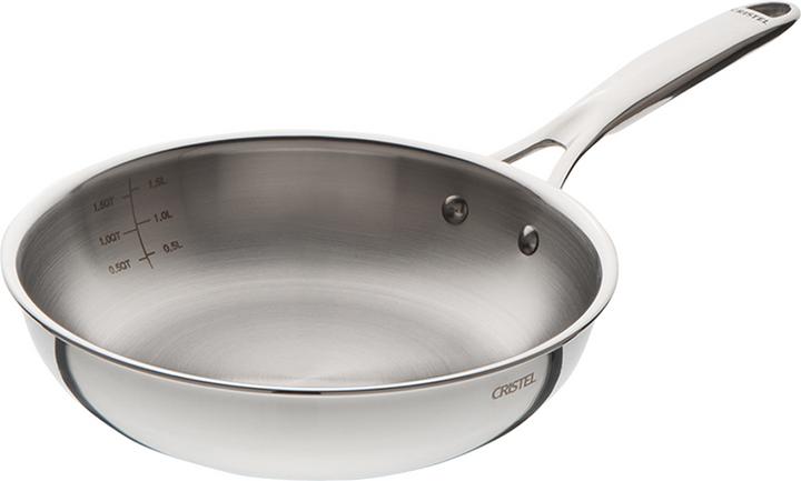 Actual product image Cristel Frying pan Castel'Pro Fixe, 22 cm (22 cm, Frying pan, Stainless steel)