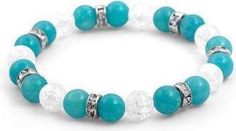 Image du produit Beneto Bracelet de perles en calcite et cristal MINK72 / 18 (L)