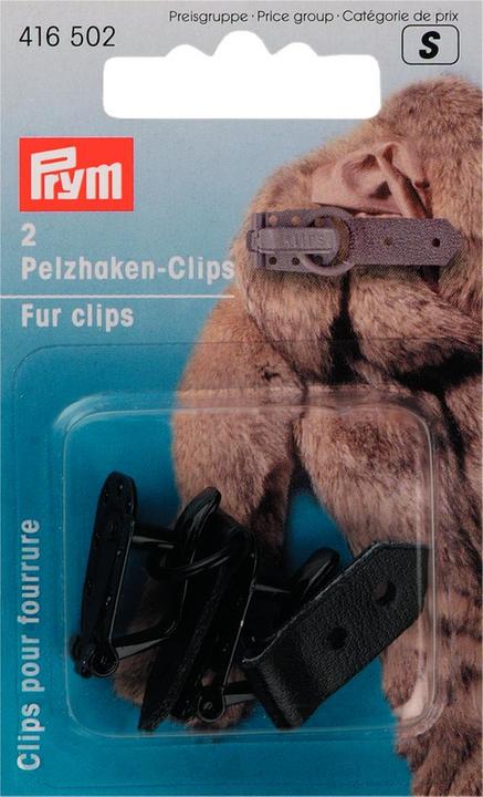 Immagine prodotto Prym Clip con gancio per pelliccia, cartoncino nero 2 pezzi.