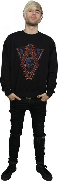 Immagine prodotto Felpa uomo Black Panther Tribal Heads in cotone (L)