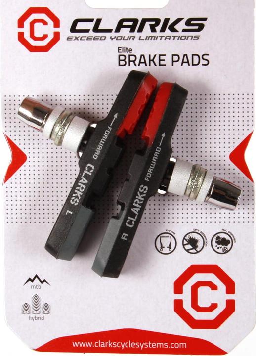 Image du produit Clarks Freins MTB-Hybrid Plaquettes de frein Integral Block W-Triple Compound Insert Pads, gris (Matières plastiques)
