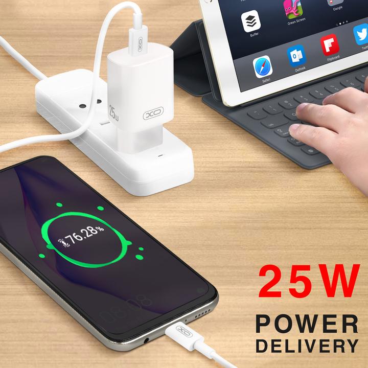 Immagine prodotto xO Caricatore di rete Power Delivery USB-C + cavo USB-C (25 W)