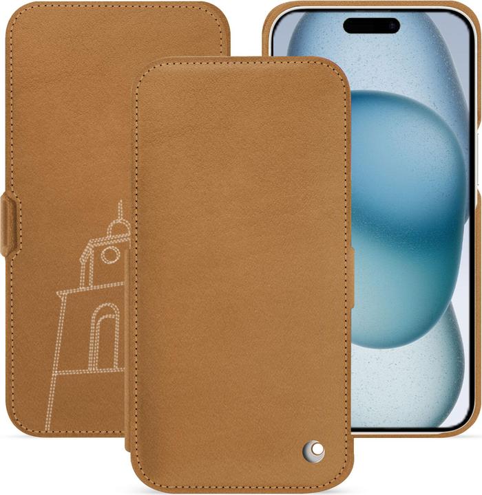 Actual product image Noreve Horizontal leather flap shell (Apple iPhone 15)