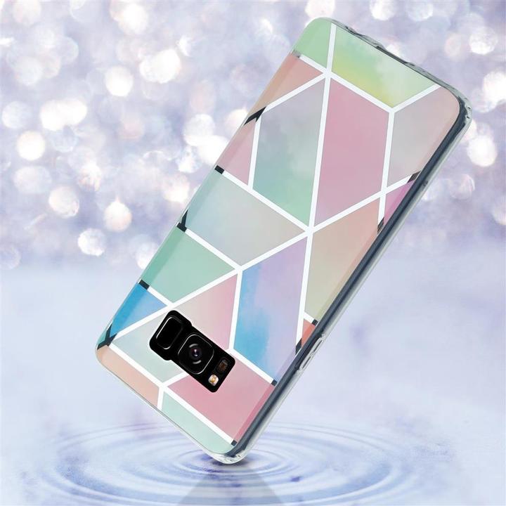 Actual product image Cadorabo IMD TPU Colorful Marble Cover (Samsung Galaxy S8+)