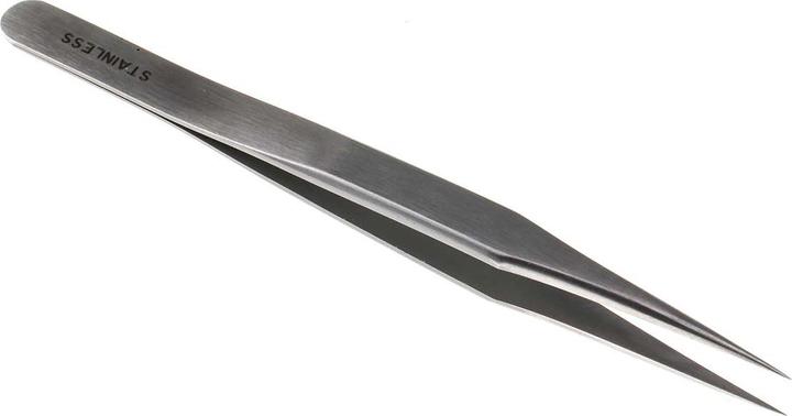 Actual product image Weller Erem Erem Stainless Steel Tweezers, Tip Straight, Pointed, 80 mm