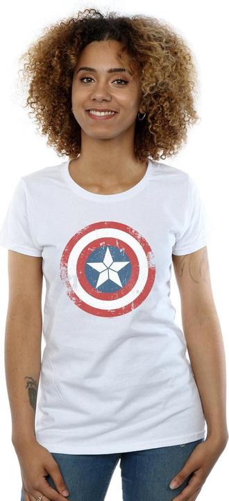 Immagine prodotto Captain America Civil War Distressed Shield Maglietta Donna (S)